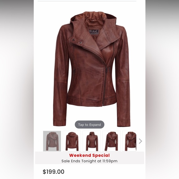 Angle Jackets Jackets & Blazers - Brown Leather Jacket
